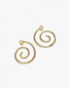 Young Frankk Gold Spiral Earrings