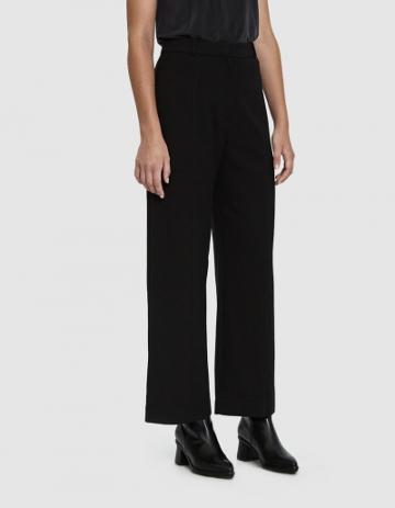 Mijeong Park Front Seam Wide Leg Pants In Black