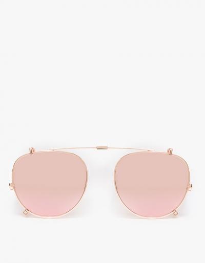 Garrett Leight Milwood Clip 46 In Rose Gold