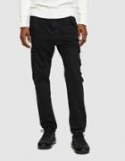 Stone Island Brushed Cotton Canvas Cargo Pants In Black