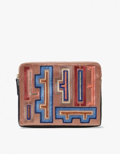 Lizzie Fortunato Safari Clutch In Hanoi Print