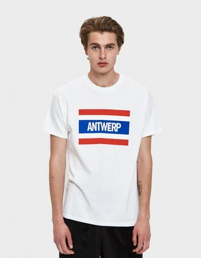 Vier Antwerp Antwerp Thai Flag Tee In White