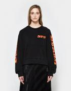 Off-white Rays Pleat Crewneck In Black