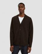 Mhl Mhl High Break Cardigan In Dark Brown