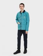 Carhartt Wip Michigan Chore Coat In Soft Teal / Dark Navy