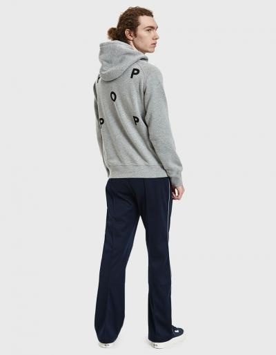 Pop Trading Co. Logo Hooded Sweatshirt In Grey