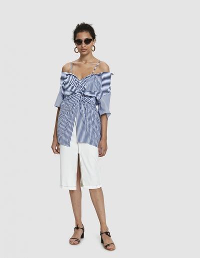 Stelen Angie Stripe Knotted Top