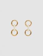 Lizzie Fortunato Triplet Link Earrings In Ivory