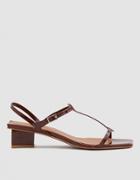 By Far Shoes Krista Patent Leather Sandal In Brown
