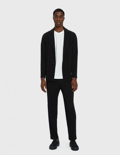 Issey Miyake Homme Pliss  Basic Blazer In Black
