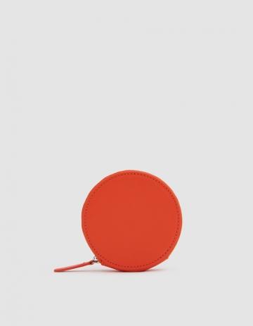 Baggu Circle Wallet In Warm Red