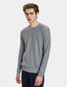 Wings+horns Knit Cashmere Crewneck In Heather Grey