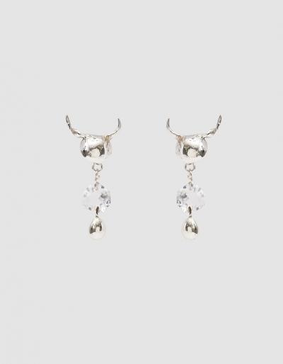 Shikama Inferno Clear Crystal Earrings