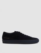 Common Projects Original Achilles Low Suede Sneaker In Navy