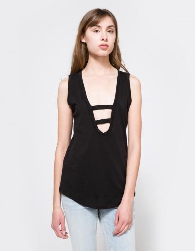 Lna Tara Tank In Black