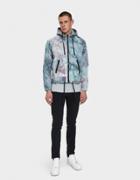 John Elliott Shell Jacket In Blue Purple Tie-dye