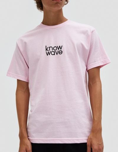 Know Wave Balanced Short-sleeve Tee In Pink