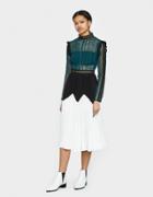 Self-portrait Stripe Panelled Lace