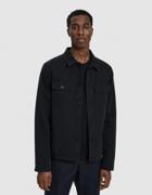 Maison Margiela Gabardine Overshirt In Black