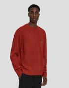 Obey Court Crewneck Sweater In Hot Red