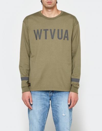 Wtaps Hellweek Wtvua Ls Tee In Olive Drab