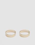 Loren Stewart Set Of Two Gold Band Rings