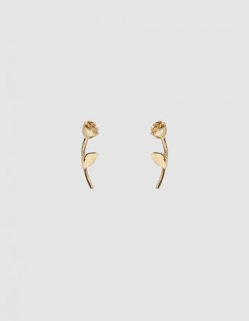 Wolf Circus Rose Earrings In Gold