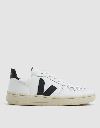 Veja V-10 Sneaker In Extra White Black