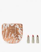 Ilia Mini Lip Trio And Limited Edition Baggu Pouch