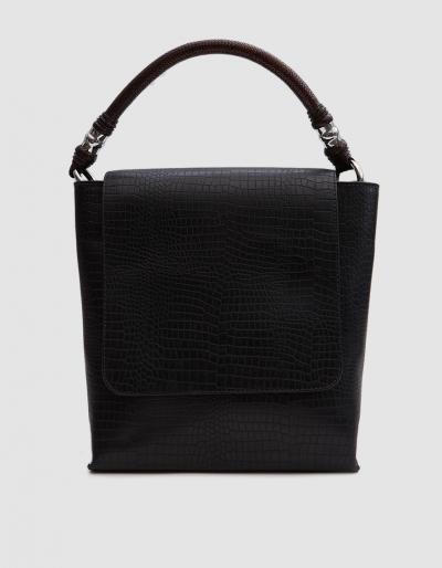 Rachel Comey Atwood Bucket Bag In Black Croc