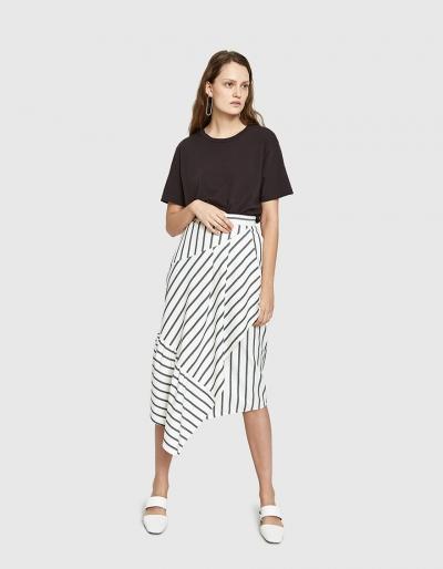 Tibi Lucci Stripe Ruffle