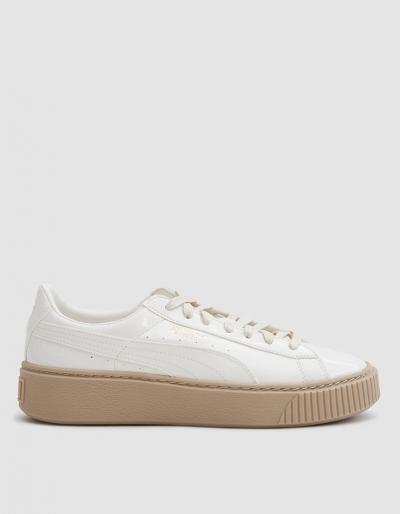 Puma Basket Platform Patent White
