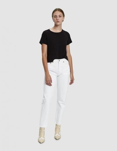 Re/done 1950's Boxy Tee In Black