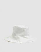 Ashley Rowe Floppy Bucket Hat In White