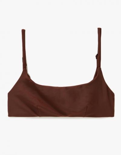 Matteau Swim Crop Top In Cocoa
