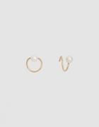 Wolf Circus Pearl Swirl Earrings In Gold/pearl