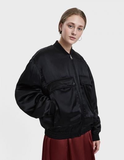 Katharine Hamnett London Rene Silk Bomber Jacket
