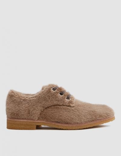 Hender Scheme Hairy Blucher In Beige
