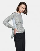 Lemaire Gathered Silk Sweater In Grey
