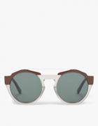 Marni Pont Round Frame Sunglasses In Brown