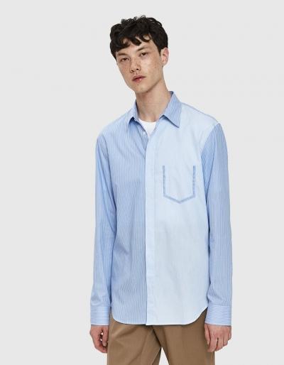 Maison Margiela Button Down Shirt In Blue