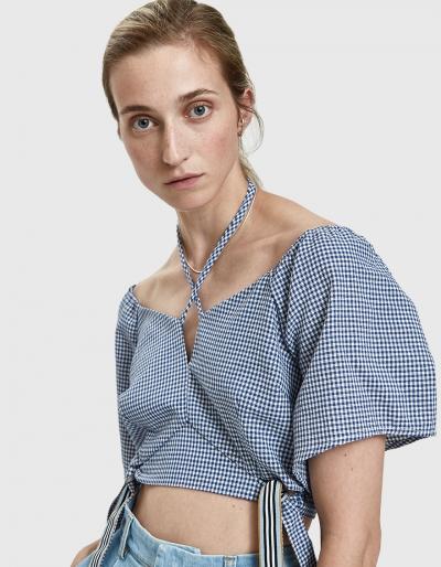Farrow Damasco Tie Blouse