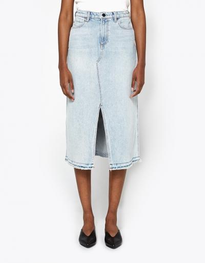 T By Alexander Wang Midi Skirt In Bleach