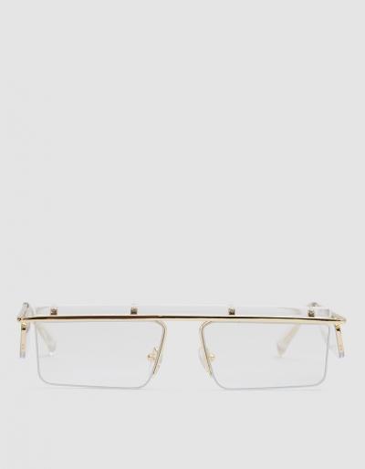 Adam Selman X Le Specs The Flex In Gold/clear
