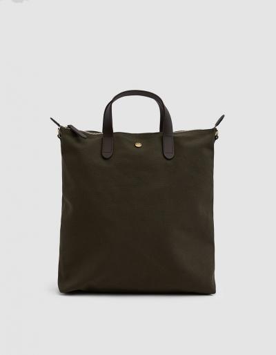 Mismo M/s Shopper In Army/dark Brown