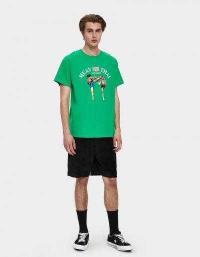 Vier Antwerp Muay Thai Tee In Irish Green