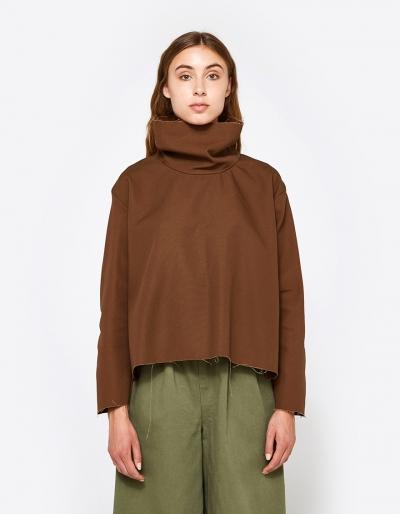 Ashley Rowe Fitted Turtleneck In Brown