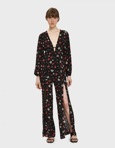 Farrow Kali Floral Print Jumpsuit