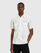 Beams Plus S/s Open Collar Pima Cotton