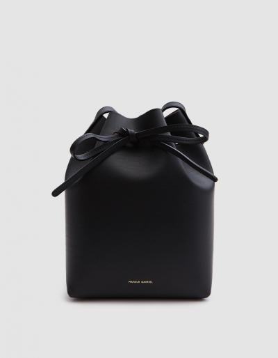 Mansur Gavriel Mini Bucket Bag In Black/ballerina